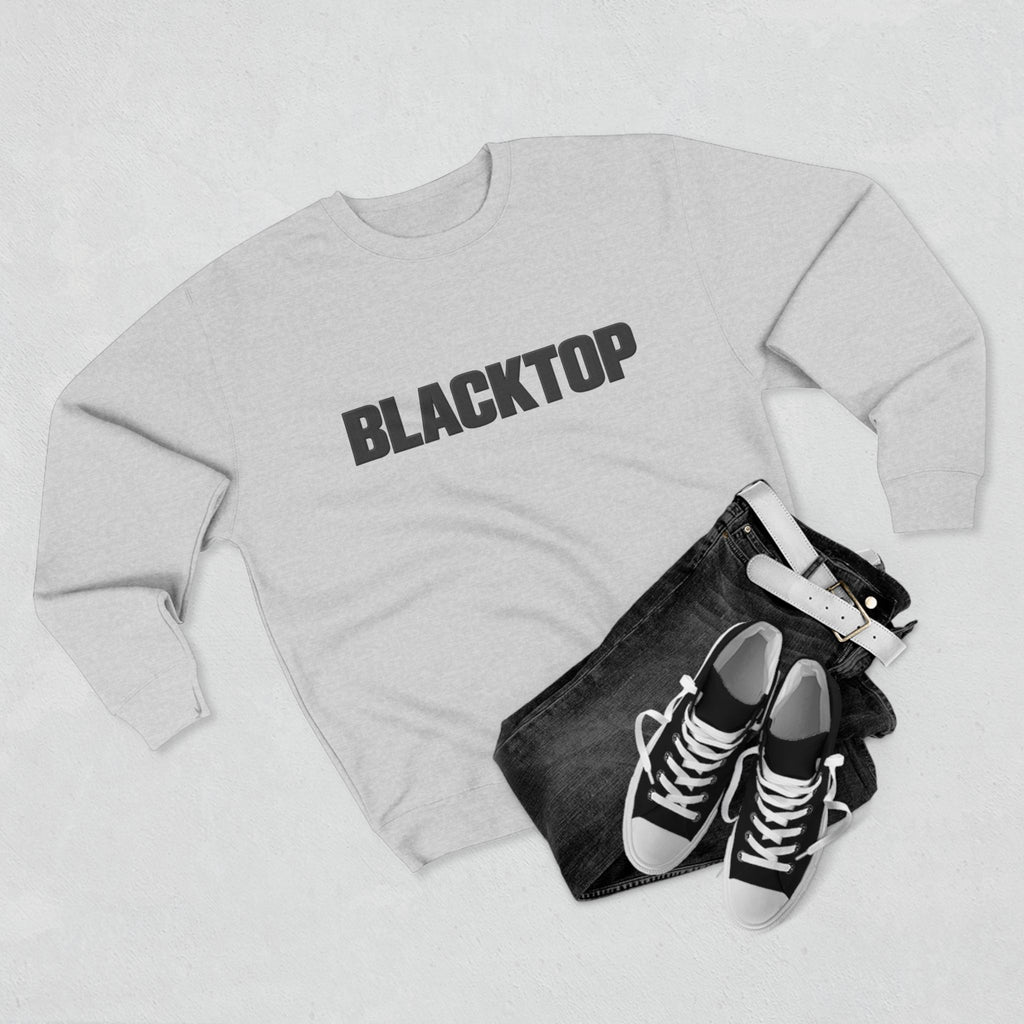 Blacktop Crewneck Sweatshirt — Bold Logo Streetwear Pullover