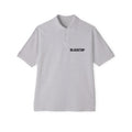 Blacktop Minimal Logo Polo — Men's White Piqué Golf Shirt