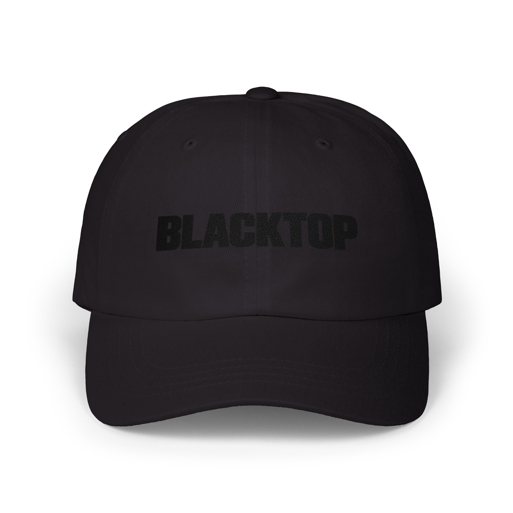 Blacktop Cap - Subtle 'Blackout' Black Embroidered Baseball Hat