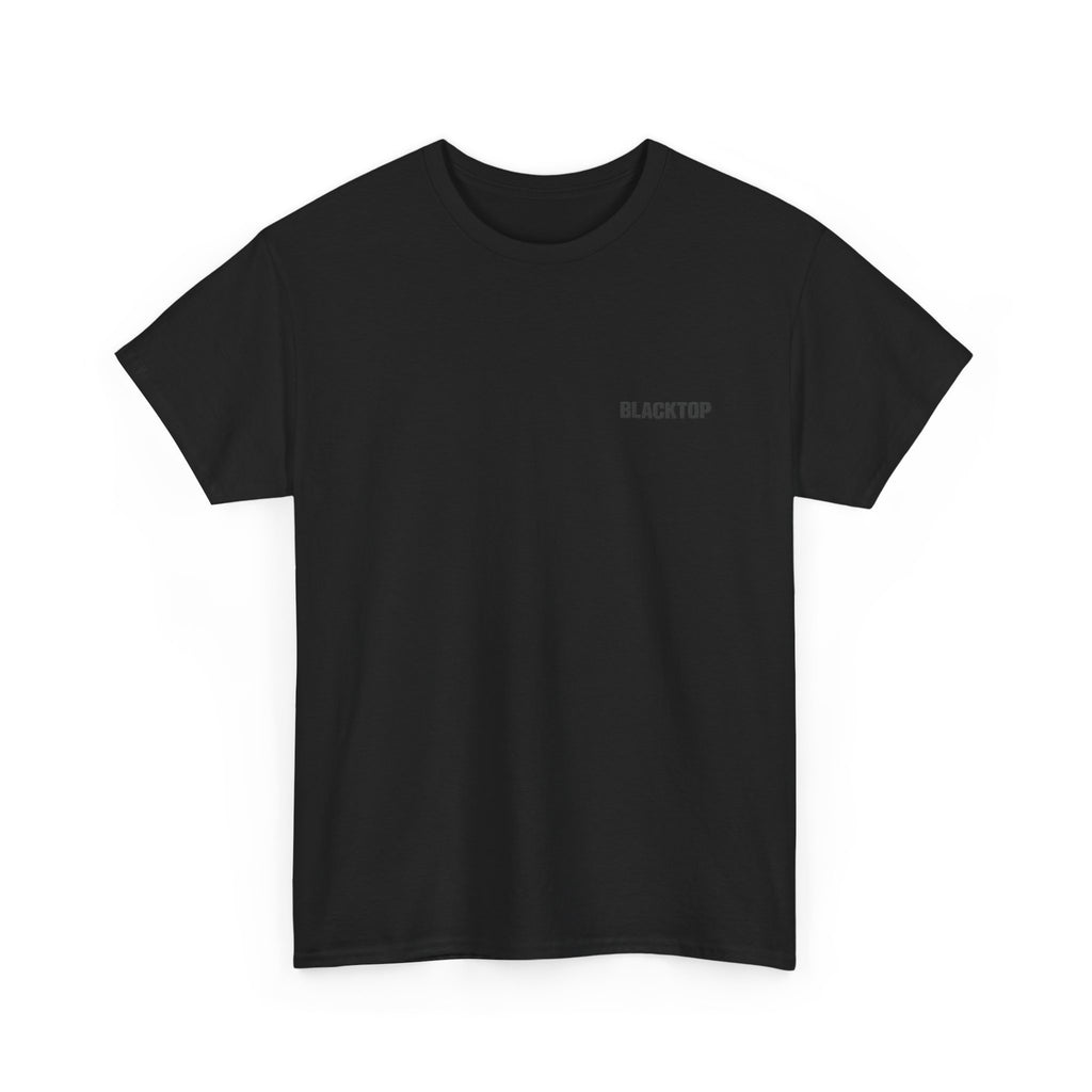 Blacktop Minimalist Logo Tee — Subtle Back Print Streetwear T-Shirt