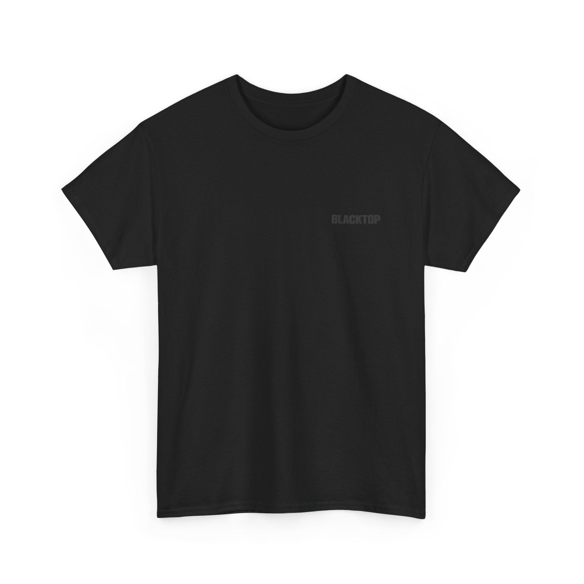 Blacktop Minimalist Logo Tee — Subtle Back Print Streetwear T-Shirt